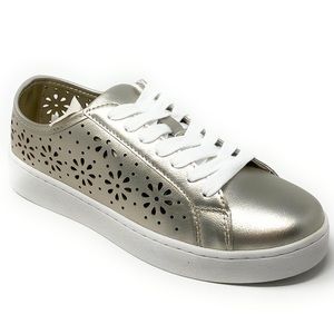Isaac Mizrahi Live! Tamara Cut Out Sneaker Gold